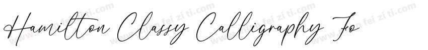 Hamilton Classy Calligraphy Font字体转换